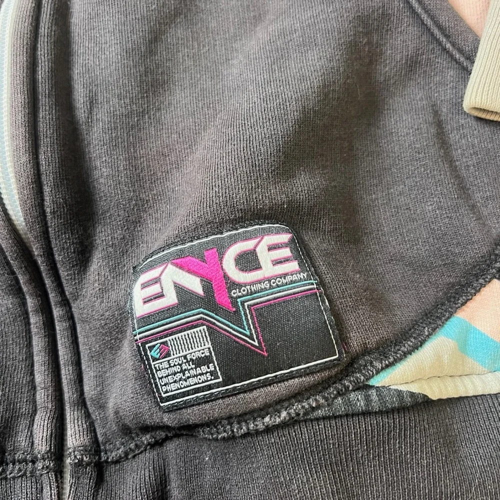 Enyce‎ Full Zip Hoodie Mens 3XL Multicolor Geometric Abstract Print Streetwear
